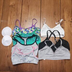 7 Lot Of Girls Comfort Flex Fit Bras Size 30/32